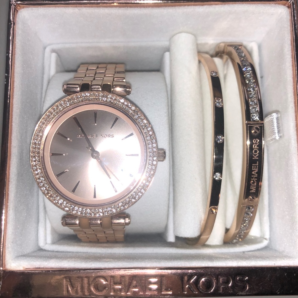 Michael Kors watch and bracelet set